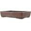 Maceta rectangular sin esmaltar para bonsái de Yamaaki - 310 x 223 x 70 mm