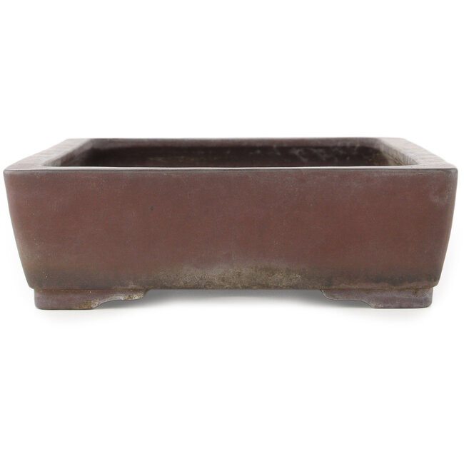 Rectangular unglazed bonsai pot by Yamaaki - 310 x 223 x 70 mm