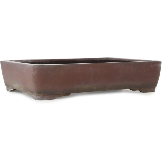 Rectangular unglazed bonsai pot by Yamaaki - 310 x 223 x 70 mm