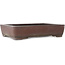 Pot à bonsaï rectangulaire non émaillé de Yamaaki - 310 x 223 x 70 mm