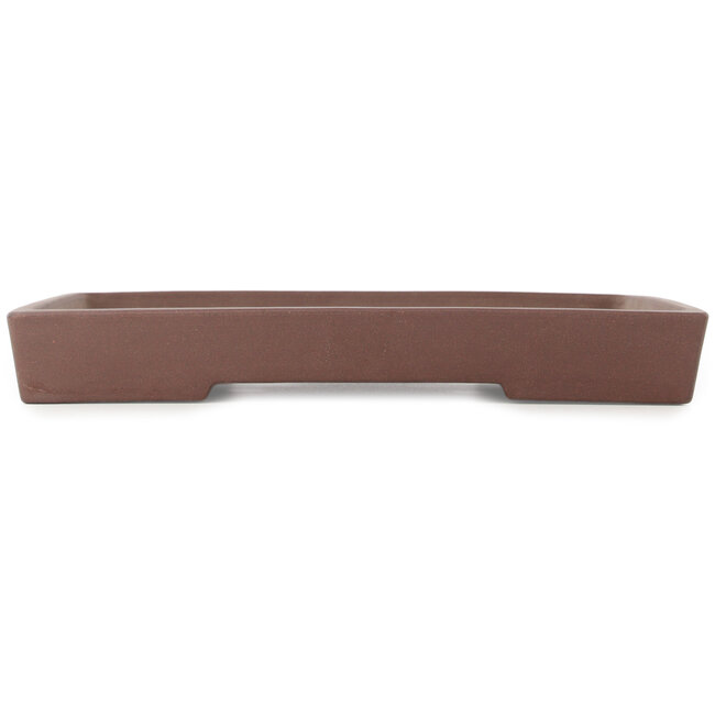 Maceta rectangular sin esmaltar para bonsái de Yamaaki - 388 x 271 x 50 mm