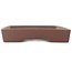 Rectangular unglazed bonsai pot by Yamaaki - 388 x 271 x 50 mm