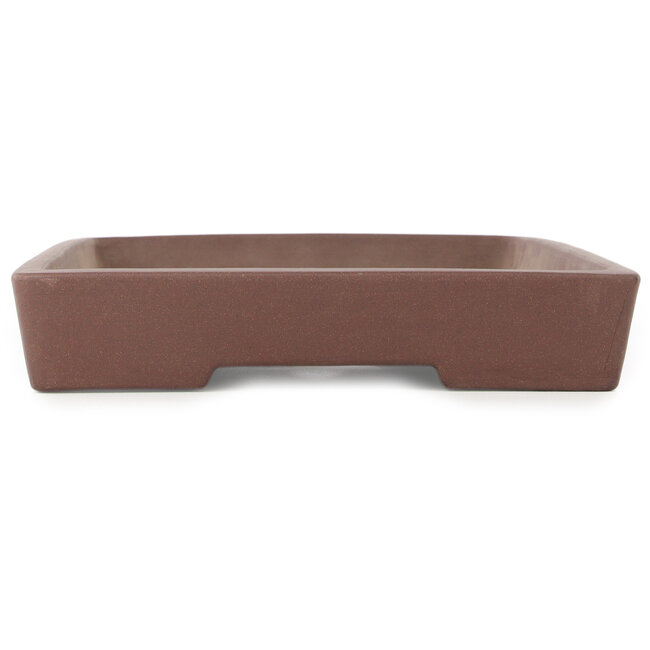 Pot à bonsaï rectangulaire non émaillé de Yamaaki - 388 x 271 x 50 mm