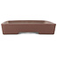 Rectangular unglazed bonsai pot by Yamaaki - 388 x 271 x 50 mm