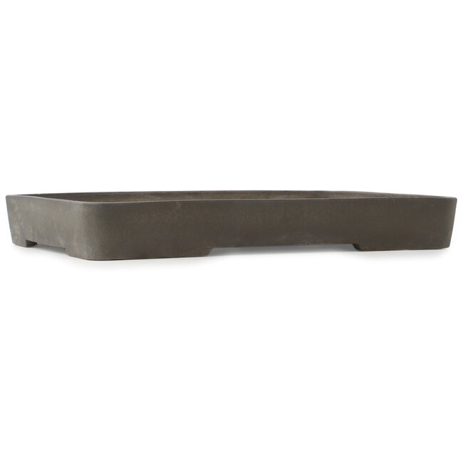 Rectangular unglazed bonsai pot by Yamaaki - 467 x 330 x 60 mm