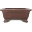 Rectangular unglazed bonsai pot by Yamaaki - 292 x 230 x 95 mm