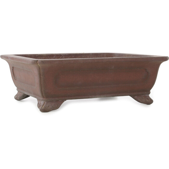 Maceta rectangular sin esmaltar para bonsái de Yamaaki - 292 x 230 x 95 mm