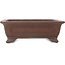 Rectangular unglazed bonsai pot by Yamaaki - 292 x 230 x 95 mm
