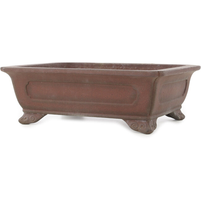 Pot à bonsaï rectangulaire non émaillé de Yamaaki - 292 x 230 x 95 mm