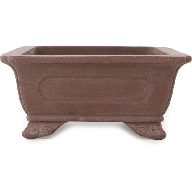 Pot à bonsaï rectangulaire non émaillé de Yamaaki - 295 x 220 x 98 mm