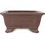 Maceta rectangular sin esmaltar para bonsái de Yamaaki - 295 x 220 x 98 mm