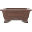 Rectangular unglazed bonsai pot by Yamaaki - 292 x 230 x 95 mm