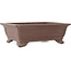 Rectangular unglazed bonsai pot by Yamaaki - 295 x 220 x 98 mm
