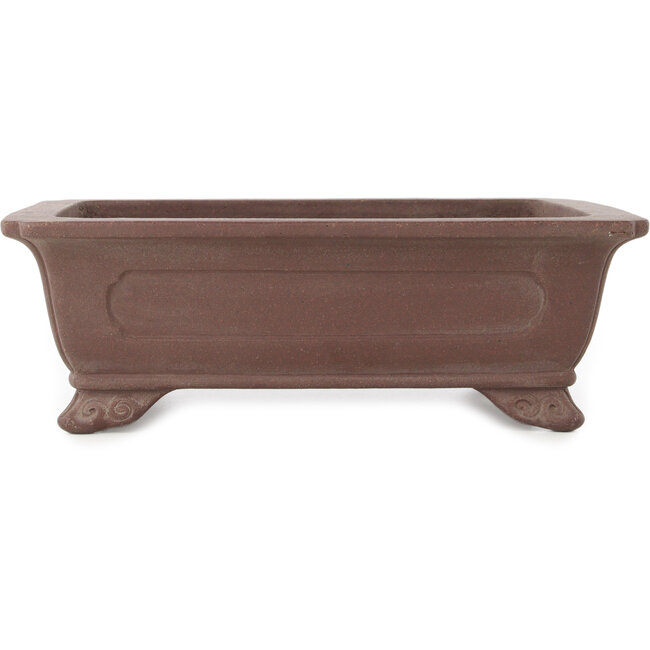 Vaso bonsai rettangolare non smaltato di Yamaaki - 295 x 220 x 98 mm