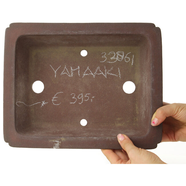 Vaso bonsai rettangolare non smaltato di Yamaaki - 292 x 230 x 95 mm