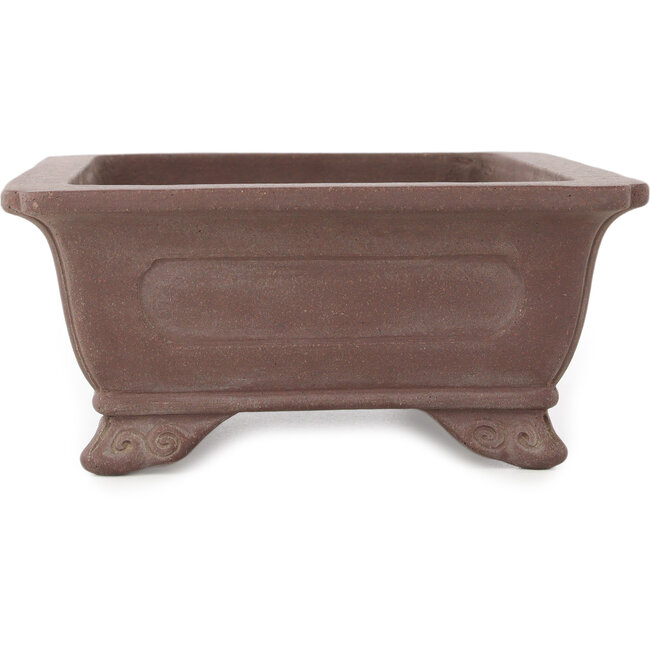 Vaso bonsai rettangolare non smaltato di Yamaaki - 295 x 220 x 98 mm