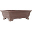 Rectangular unglazed bonsai pot by Yamaaki - 295 x 220 x 98 mm