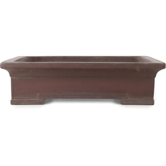  Yamaaki Maceta para bonsái rectangular sin esmaltar de 415 mm de Yamaaki, Tokoname, Japón