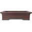 Rectangular unglazed bonsai pot by Yamaaki - 415 x 335 x 110 mm