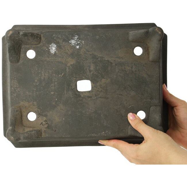Rectangular unglazed bonsai pot - 327 x 245 x 285 mm