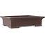 Maceta rectangular sin esmaltar para bonsái de Yamaaki - 415 x 335 x 110 mm