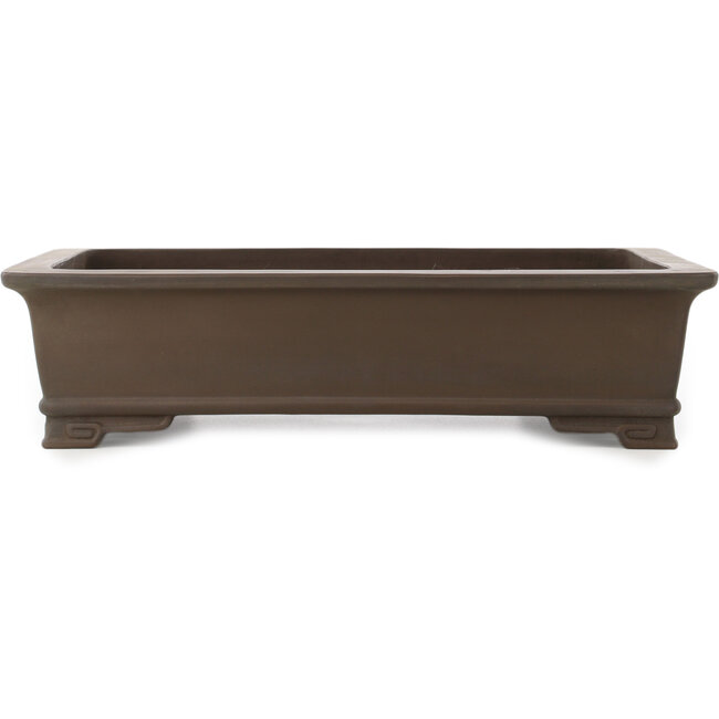 Rectangular unglazed bonsai pot - 360 x 260 x 90 mm