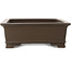 Rectangular unglazed bonsai pot - 360 x 260 x 90 mm