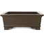 Rectangular unglazed bonsai pot - 360 x 260 x 90 mm