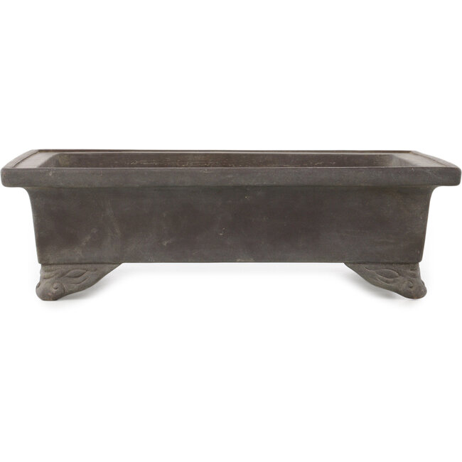 Maceta rectangular sin esmaltar para bonsái de Yamaaki - 303 x 235 x 90 mm