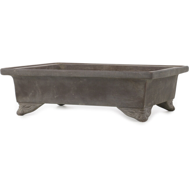 Maceta rectangular sin esmaltar para bonsái de Yamaaki - 303 x 235 x 90 mm