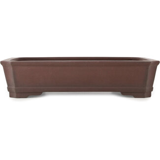  Yamaaki Maceta para bonsái rectangular sin esmaltar de 445 mm de Yamaaki, Tokoname, Japón