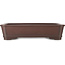 Rectangular unglazed bonsai pot by Yamaaki - 445 x 317 x 103 mm