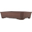 Rectangular unglazed bonsai pot by Yamaaki - 445 x 317 x 103 mm
