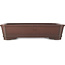 Rectangular unglazed bonsai pot by Yamaaki - 445 x 317 x 103 mm