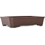 Rectangular unglazed bonsai pot by Yamaaki - 445 x 317 x 103 mm