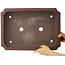 Maceta rectangular sin esmaltar para bonsái de Yamaaki - 445 x 317 x 103 mm