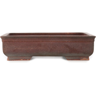 Izumi Vaso bonsai rettangolare non smaltato da 323 mm di Izumi, Giappone
