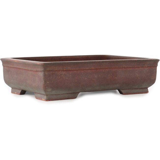 Maceta rectangular sin esmaltar para bonsái de Izumi - 323 x 225 x 85 mm