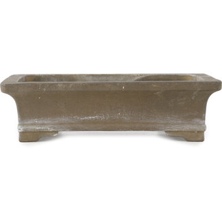  Yamaaki Maceta para bonsái rectangular sin esmaltar de 285 mm de Yamaaki, Tokoname, Japón