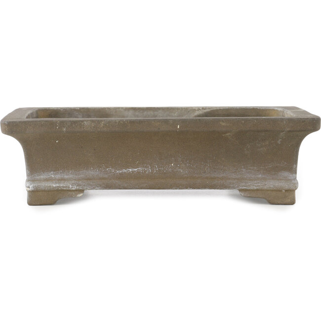Rectangular unglazed bonsai pot by Yamaaki - 285 x 210 x 76 mm