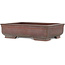 Maceta rectangular sin esmaltar para bonsái de Izumi - 323 x 225 x 85 mm