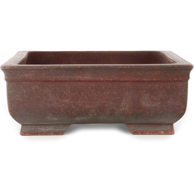 Maceta rectangular sin esmaltar para bonsái de Izumi - 323 x 225 x 85 mm