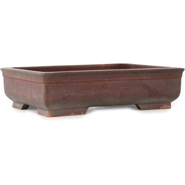 Maceta rectangular sin esmaltar para bonsái de Izumi - 323 x 225 x 85 mm