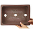 Maceta rectangular sin esmaltar para bonsái de Izumi - 323 x 225 x 85 mm
