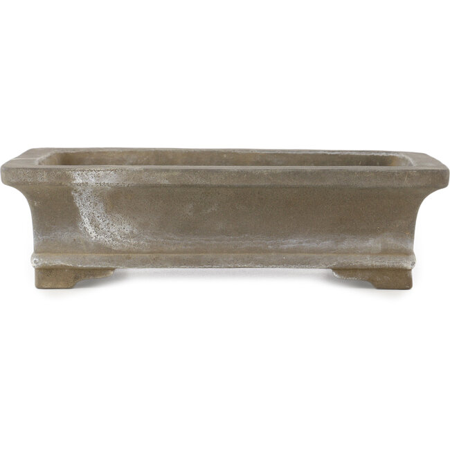 Rechthoekige ongeglazuurde bonsaipot van Yamaaki - 285 x 210 x 76 mm