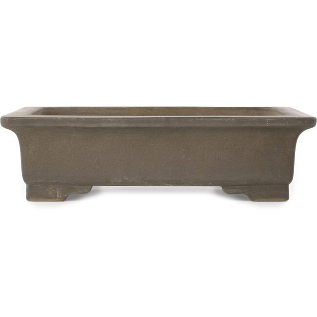 Maceta rectangular sin esmaltar para bonsái de Seizan - 325 x 242 x 89 mm