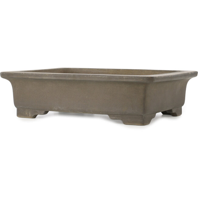 Rectangular unglazed bonsai pot by Seizan - 325 x 242 x 89 mm