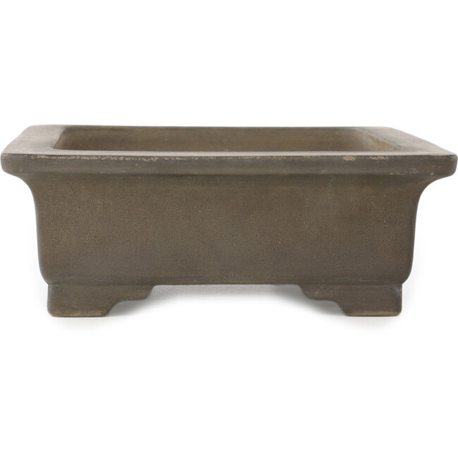 Rechthoekige ongeglazuurde bonsaipot van Seizan - 325 x 242 x 89 mm