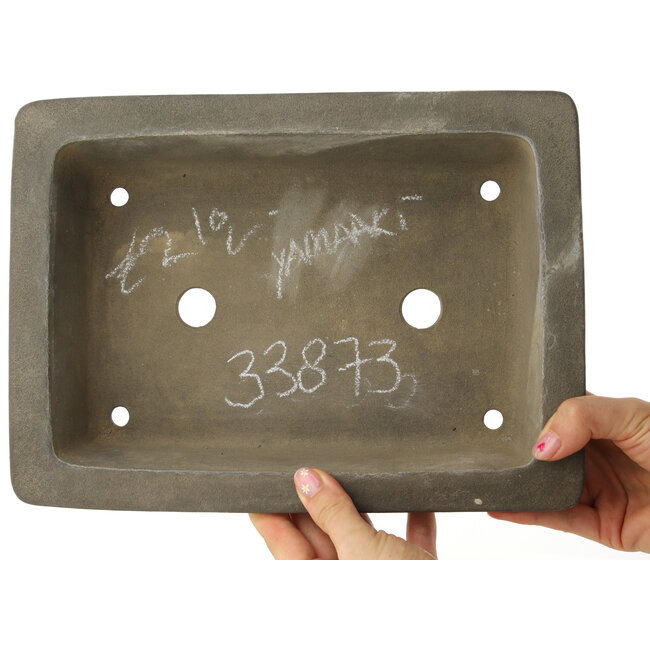 Vaso bonsai rettangolare non smaltato di Yamaaki - 285 x 210 x 76 mm
