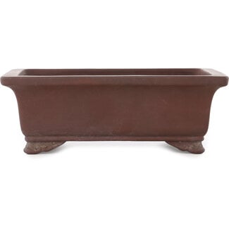  Yamaaki Maceta para bonsái rectangular sin esmaltar de 255 mm de Yamaaki, Tokoname, Japón